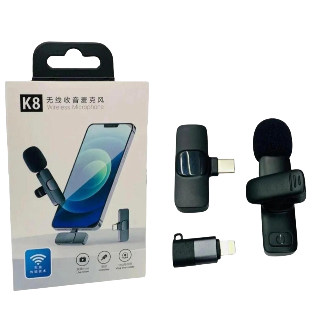 Беспроводной микрофон петличка для телефона Type-C / Lightning "Wireless Microphone K8"