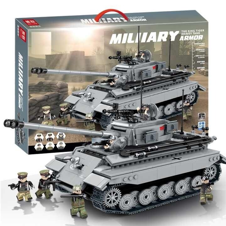 Конструктор Лего военная машина - Танк, MEI LIAN "Military Armor/ Military Tank 98200" 1210 деталей