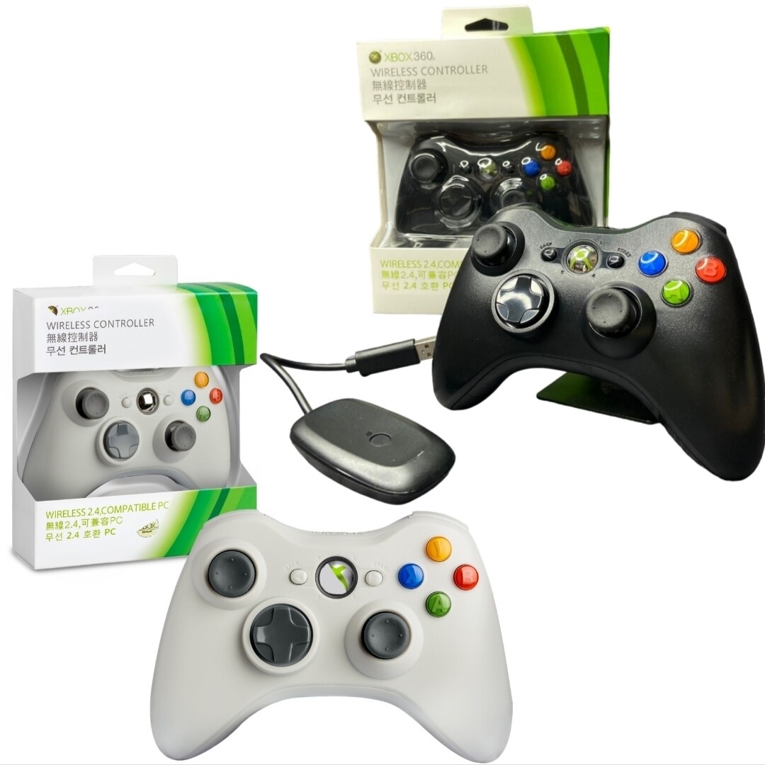 Беспроводной джойстик, геймпад контроллер с адаптером для "XBOX 360 и PC" Wireless Controller 2.4Ghz