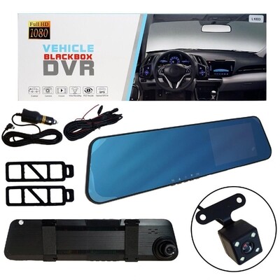Автомобильный видеорегистратор, зеркало заднего вида с 2 камерами Full HD 1080, "Vehicle Blackbox DVR - L1033"