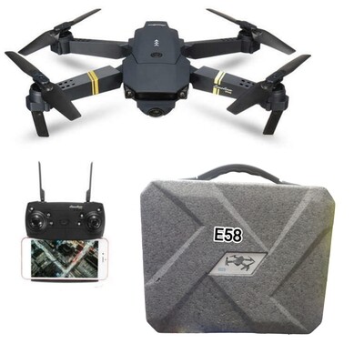 Квадрокоптер дрон FPV / WiFi на р/у с двойной 4K Ultra HD камерой "E58"
