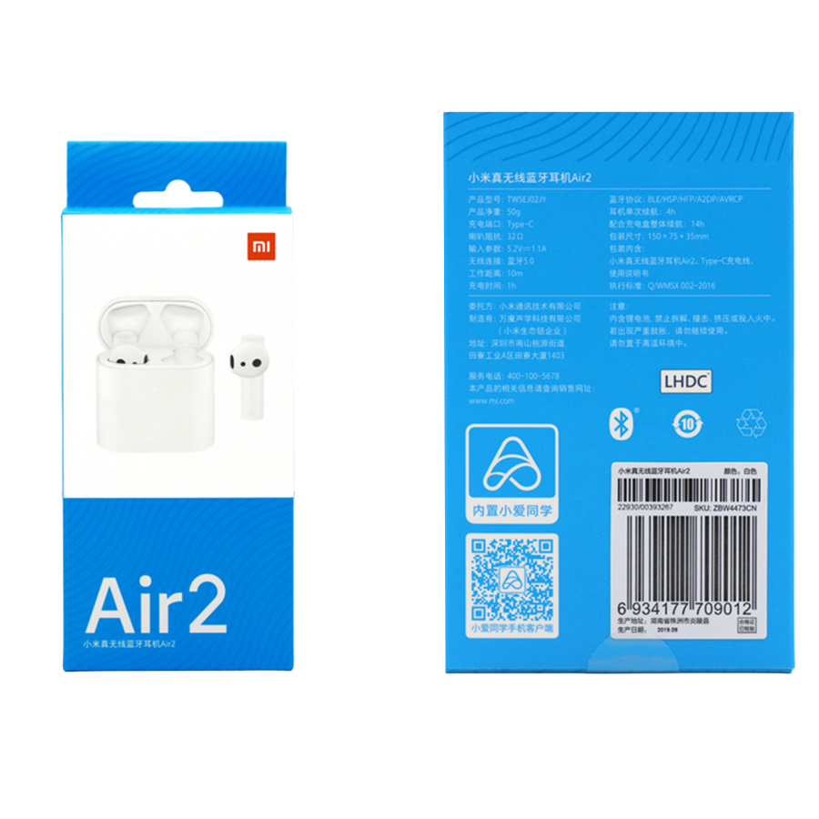 Беспроводные Bluetooth - наушники &quot;Xiaomi Air 2&quot;, шумоподавление с микрофоном, Bluetooth 5.0