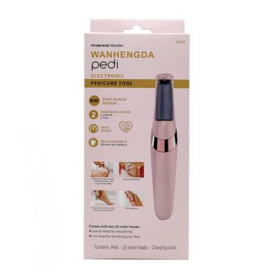 Электрическая пилка для пяток, пемза, маникюр для пяток и ног, 2 насадки "Wanhengda Pedi / Electronic Pedicure Tool"