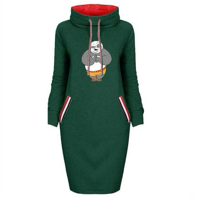Spring winter dress women plus size cartoon print dresses vintage bodycon clothes party