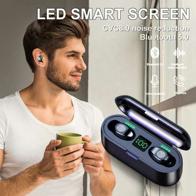 Waterproof Earbuds TWS V5 Stereo Headset Auricul Wireless Earphones Draadloze