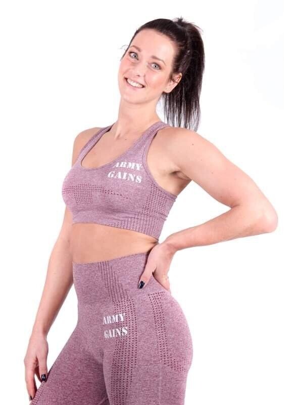 SEAMLESS BRA - BERRY