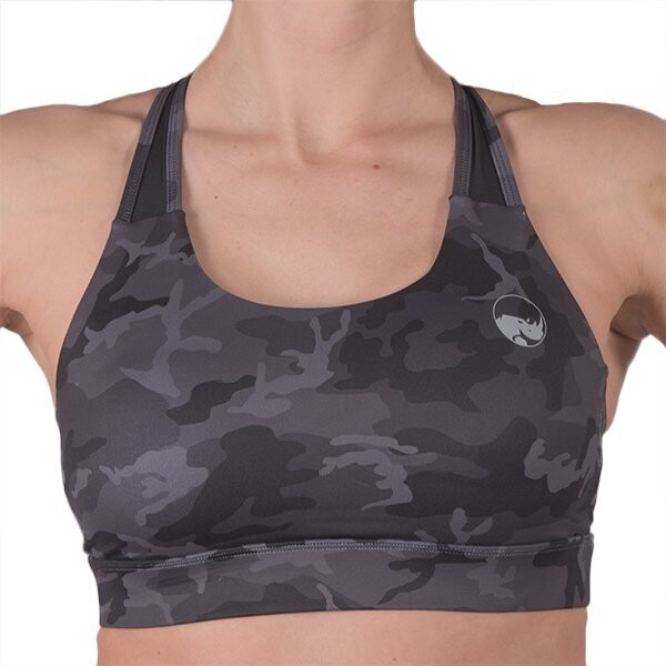 Trooper High Impact Bra - Camo Black, Kleur: Camo Black, Maat: S