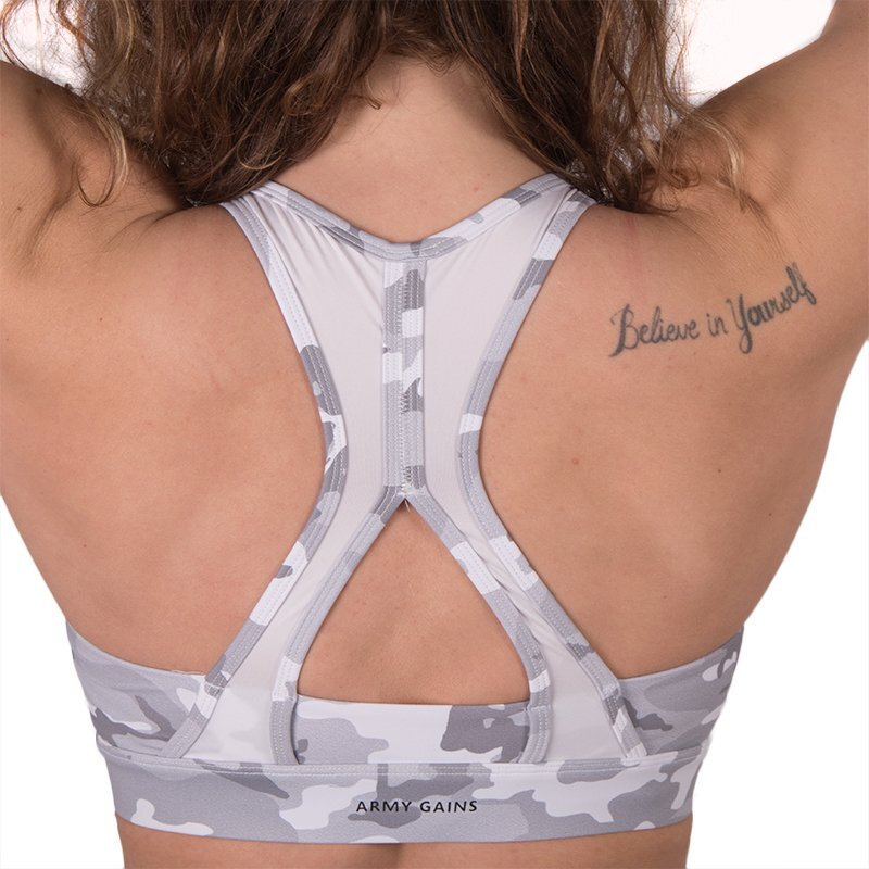 Trooper High Impact Bra - Camo White