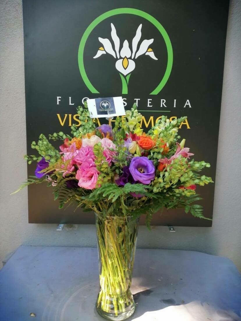 FLORERO DE LISIANTHUS DE COLORES