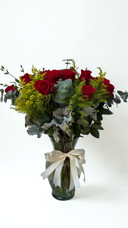 Florero de Rosas Rojas