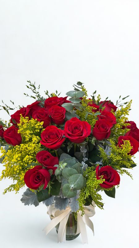 Florero de Rosas Rojas