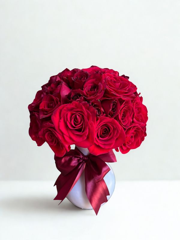 Jarrón de Rosas Rojas chico