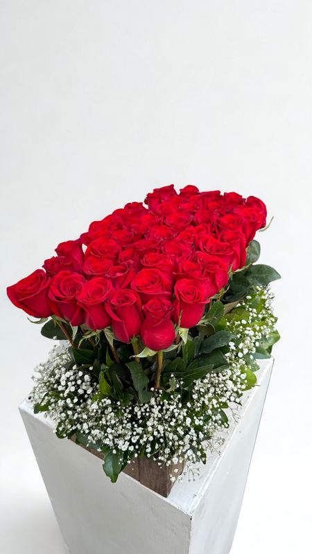 Caja de rosas rojas - Grande