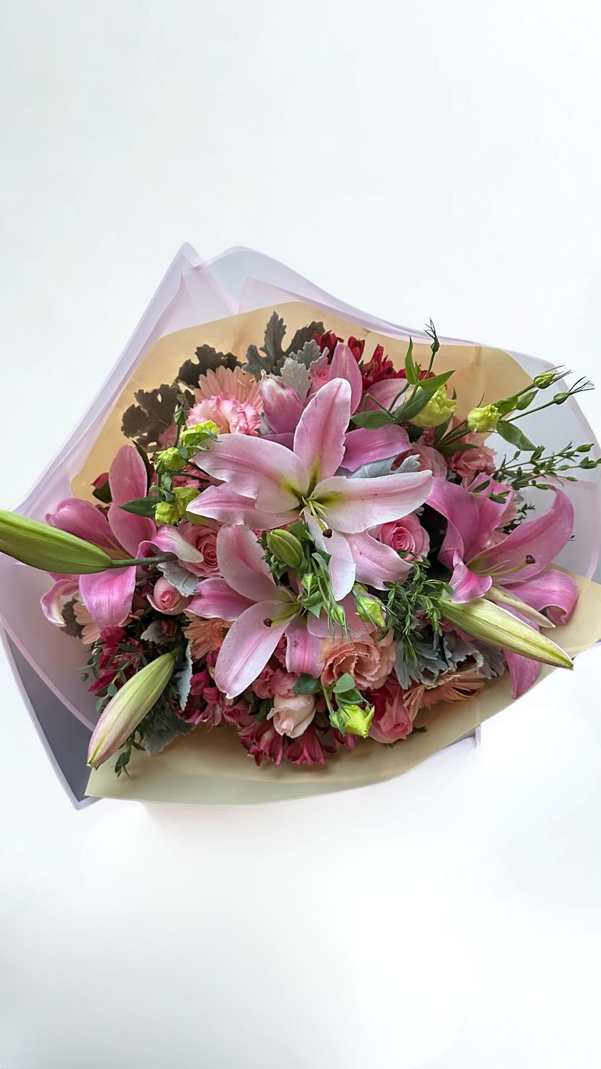 Ramillete tonos rosa