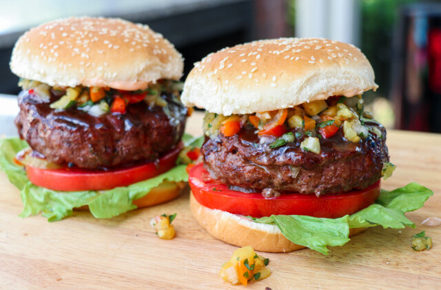 Grilled Jerk Burger