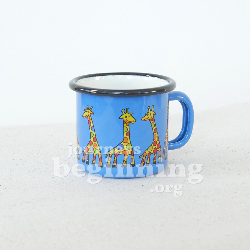 Spotted Giraffe Enamel Cup - Small