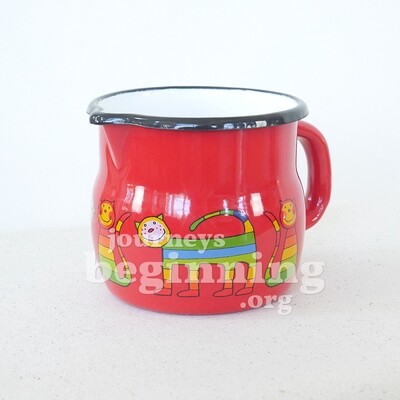 Rainbow Cat Enamel Milk Jug
