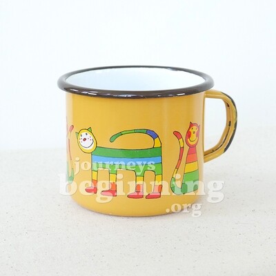 Rainbow Cat Enamel Mug - Large