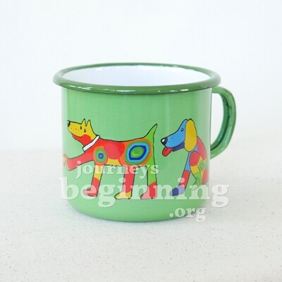 Spotted Dog Enamel Mug - Large