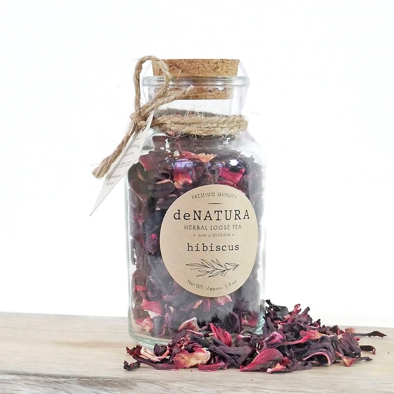 Hibiscus - Herbal Tisane - Glass Jar