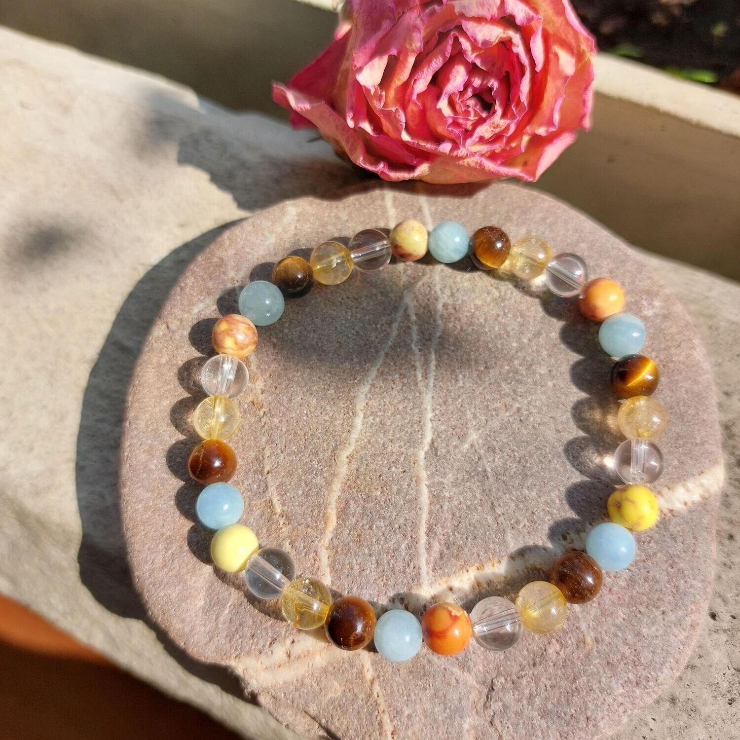 Armband "Zwilling" Geburts- und Ausgleichsteine