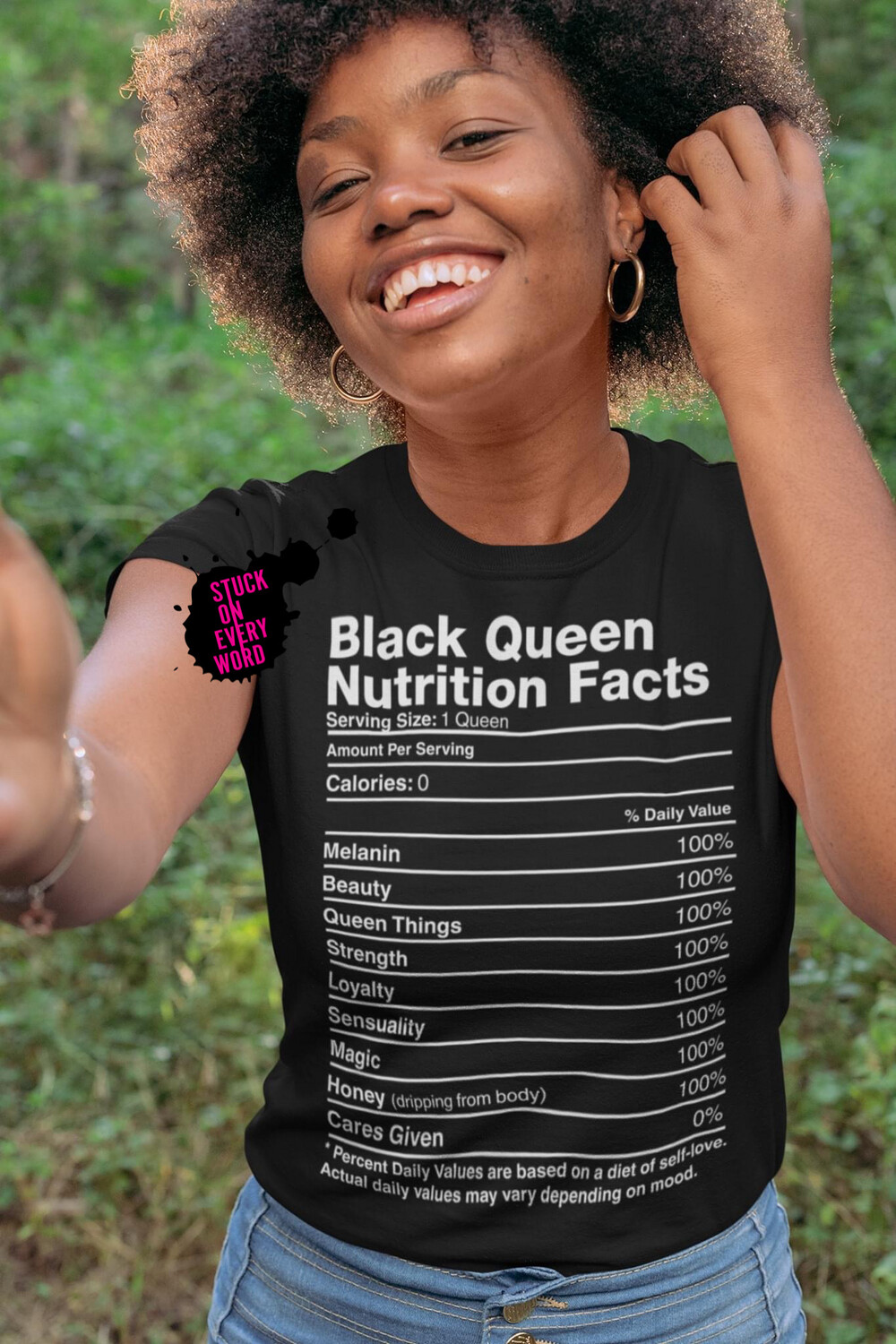 Black Queen Nutrition Facts (White)