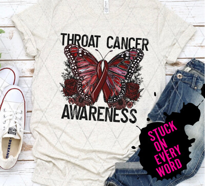 Throat Cancer Butterfly