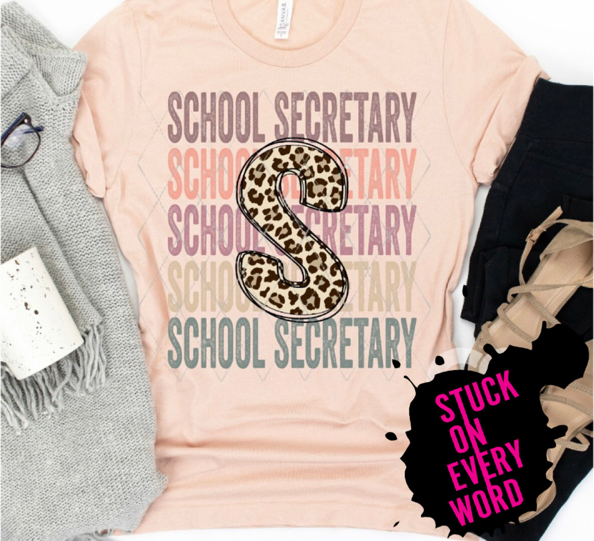 School Secretary Stacked