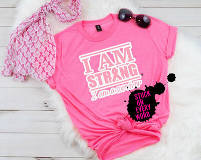 I Am Strong...Survivor (Pink &amp; White Design)