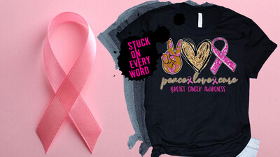 Peace Love Cure Breast Cancer Awareness