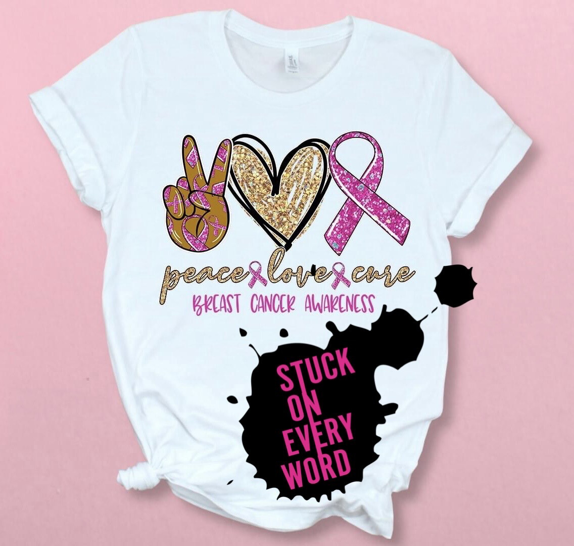 Peace Love Cure Breast Cancer Awareness