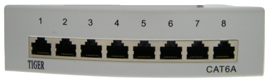 פאנל יצוק RJ-45 ל-8 שקעי CAT6A
