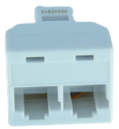 תקע מפצל RJ-45 ל-2 שקעים RJ-45