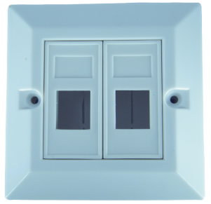 קופסא + מכסה ל-RJ-45 כפול ריק