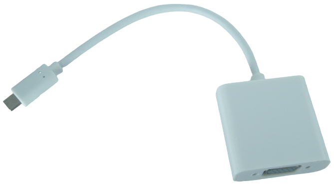 מתאם על כבל קצר USB-C ל-VGA נקבה