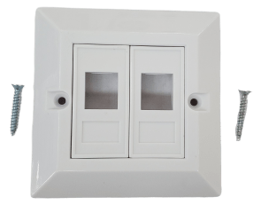 מכסה לשקע RJ45 תה"ט כפול  ריק