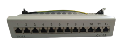 פנל יצוק RJ-45 ל-12 שקעי CAT6A