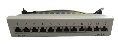 פנל יצוק RJ-45 ל-12 שקעי CAT6A