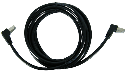 מגשר RJ-45 CAT6A מסוכך - 2 הצדדים 90 מעלות - הפוך
