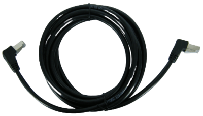 מגשר RJ-45 CAT6A מסוכך - 2 הצדדים 90 מעלות - הפוך