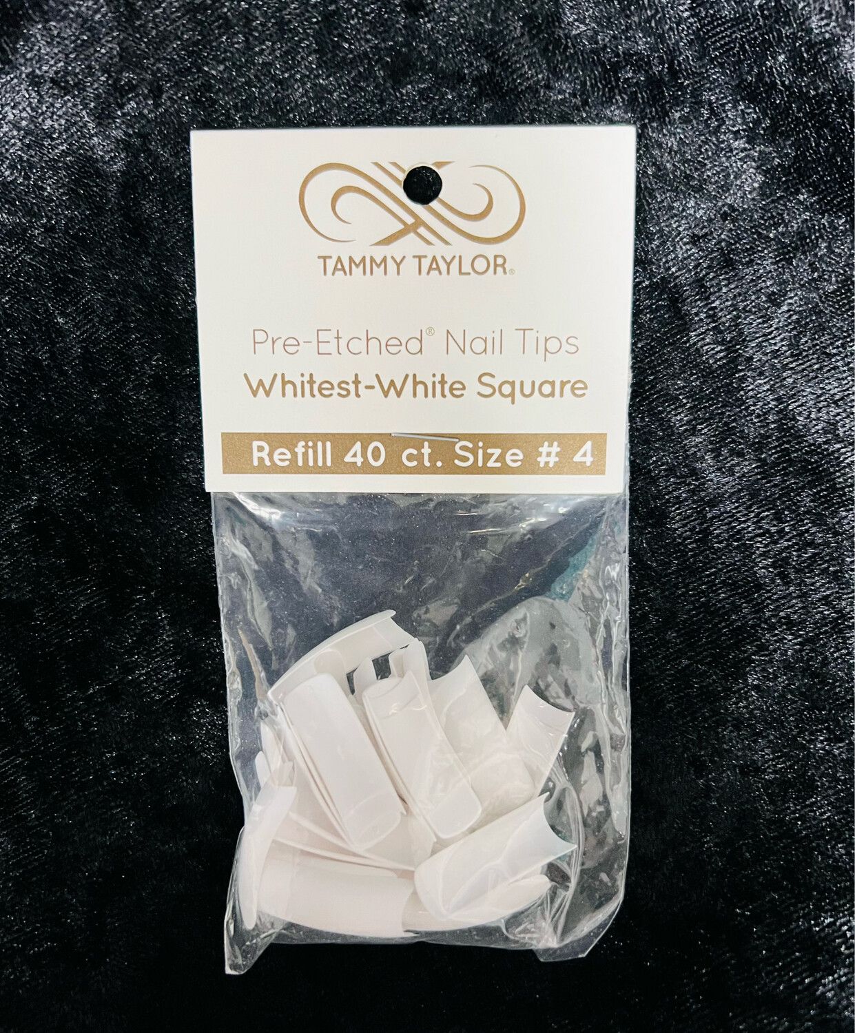 TT Tips #4  Whitest-White Square Pre-Etched 40pk