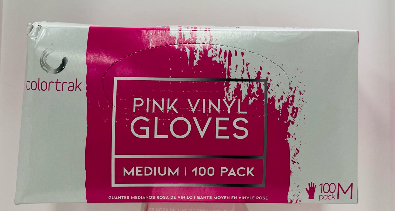 ColorTrak MED Disposable Pink Gloves 100