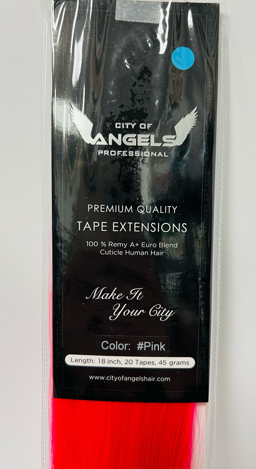#Pink 18" Tape Extensions