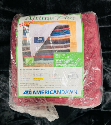 ADI Altima Plus 14 Burgundy Towels 1dz