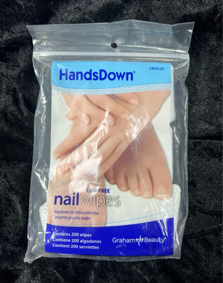 Graham Beauty Hands Down Lint-free Nail Wipes 200ct