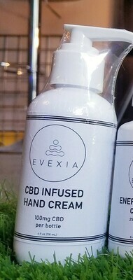 Evexia 100MG CBD Infused Hand Cream - 4oz pump bottle