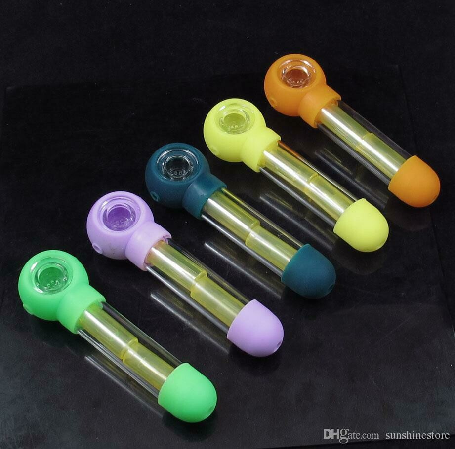Silicone Spoon Pipe With Glass Perc And Screen
