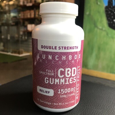 Lunchbox Alchemy 1500mg Relief - 30 Count Full-Spectrum CBD Gummies + Ginseng