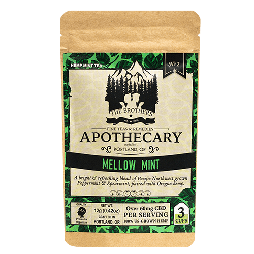 Brothers Apothecary Tea 60+ mg/bag Mellow Mint, 3 Tea bags