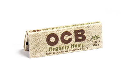 OCB Single Wide Organic Hemp Unbleached Rolling Paper - 50ct. 